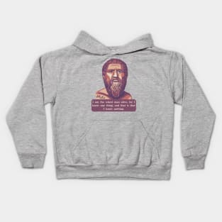 Plato Portrait and Quote Kids Hoodie